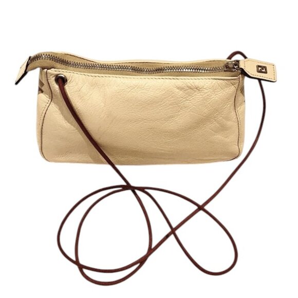 Fendi Vintage Y2K Cream Crossbody Pochette with COA - Picture 1 of 16